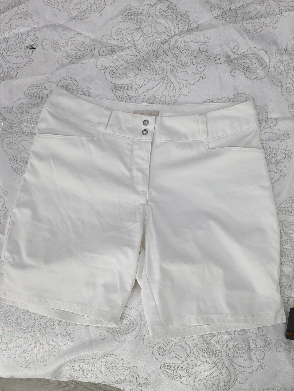 adidas White Mid-Length Bermuda Shorts